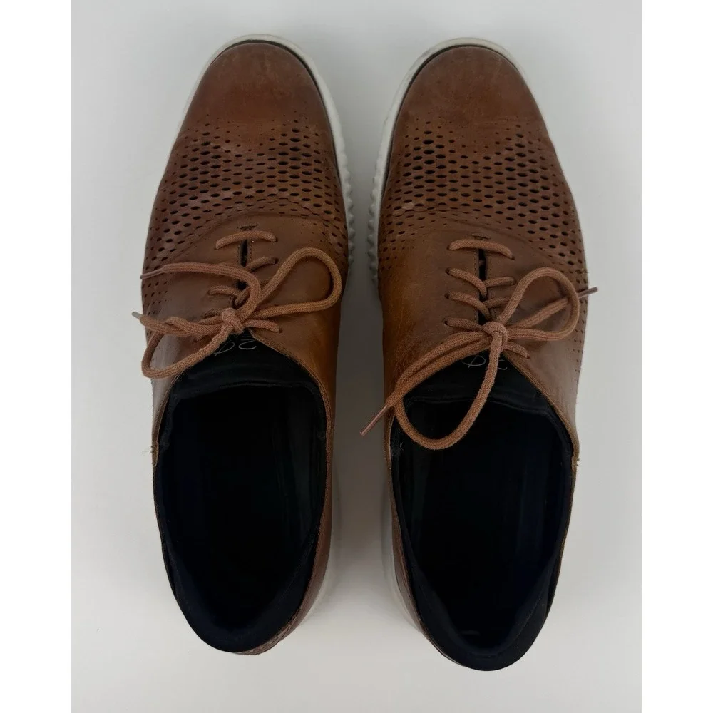 Cole Haan Grand.OS Brown Perforated Oxford Shoes Men's 11.5M Leather